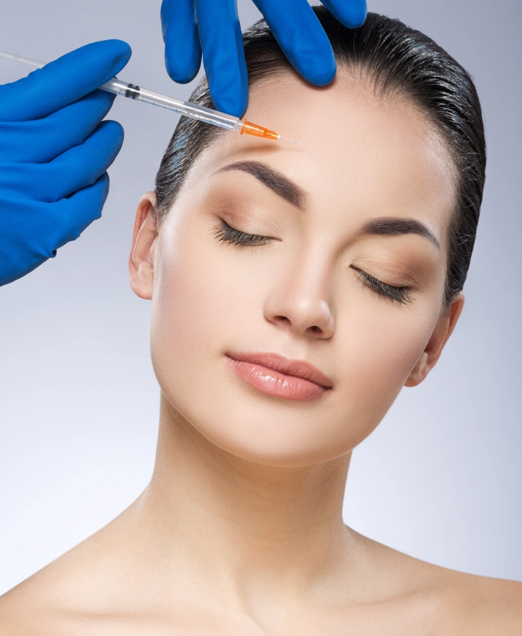 Female patient undergoing Dysport anti-wrinkle injection treatment in Peoria AZ
